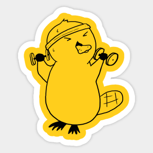 Platypus workout Sticker